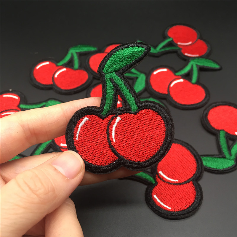 Embroidery Converse - Patch Pakaian Lucu Buah Ceri Ukuran: