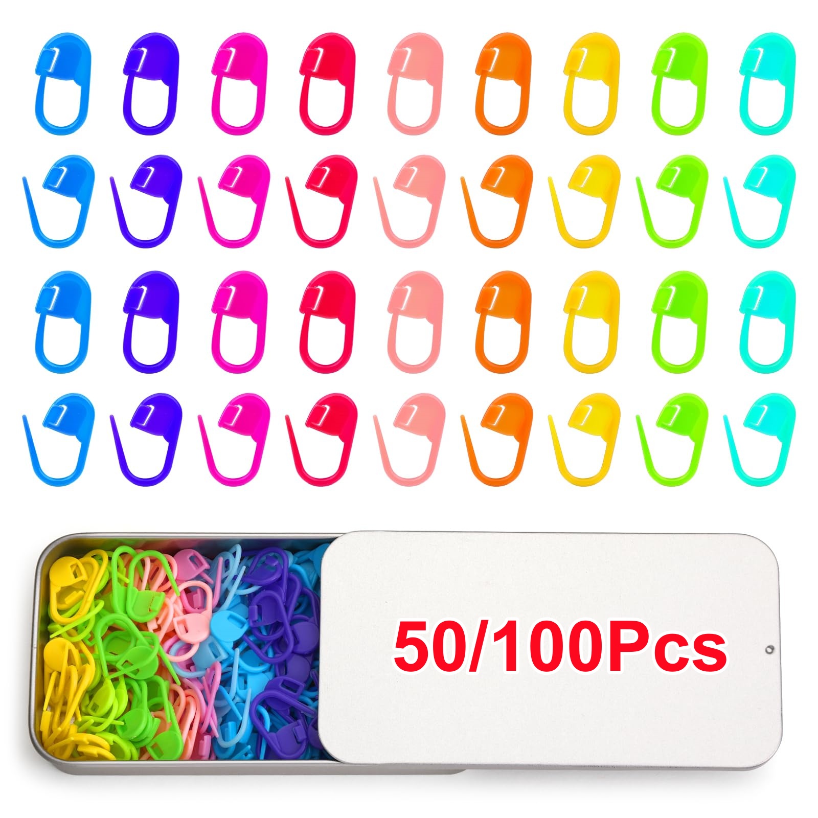 Stitch Marker Ring - 50/100 Buah Penanda Jahitan Resin Plastik