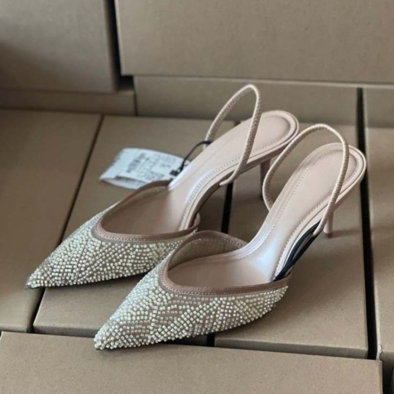 Embroidery Wedding - Sepatu Hak Tinggi Wanita Mewah Musim
