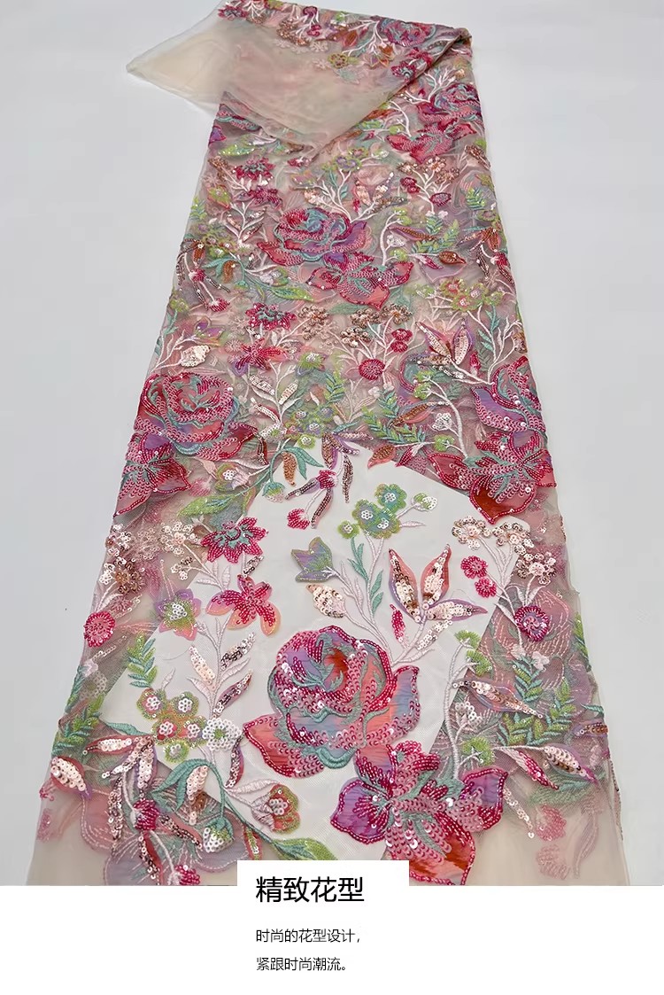 Embroidery Wedding - 1 yard Kain jala baru Bordir