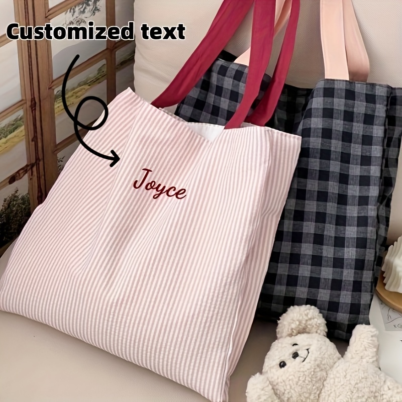 Embroidery Name - Tas Tote Bordir Nama Kustom Tas