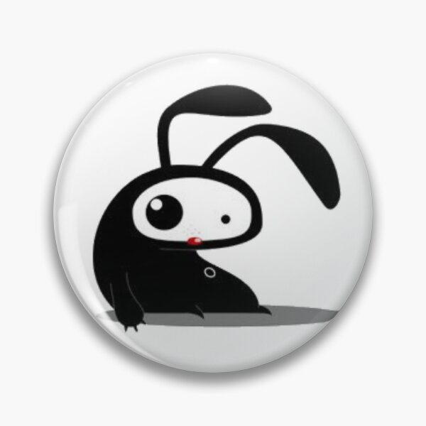 Embroidery Rabbit - Ruby Glom kelinci lembut tombol Pin