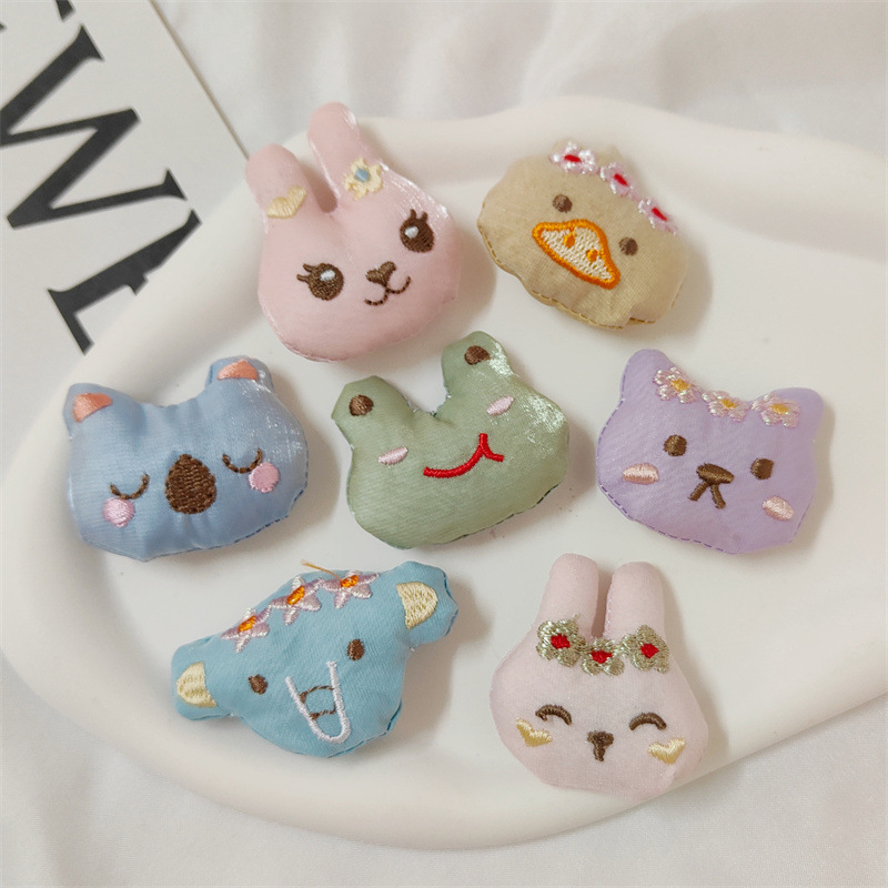 Embroidery Rabbit - 5 Buah Aksesori Kain Beruang Katak