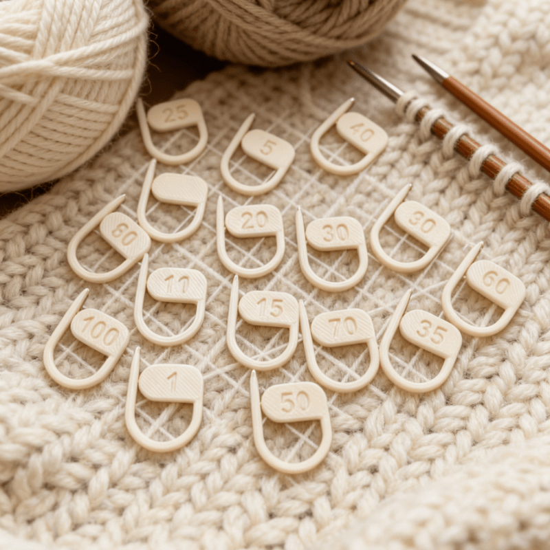 Stitch Marker Ring - 16 Buah Penanda Rajut Digital, Penanda