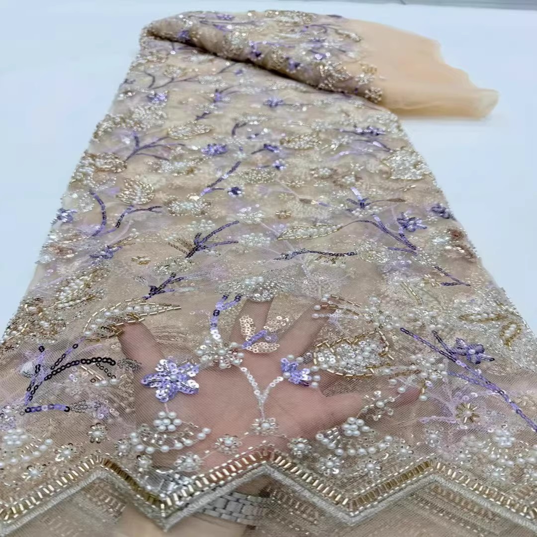 Kain bordir tabung manik-manik - Embroidery Wedding ulasan dan harga