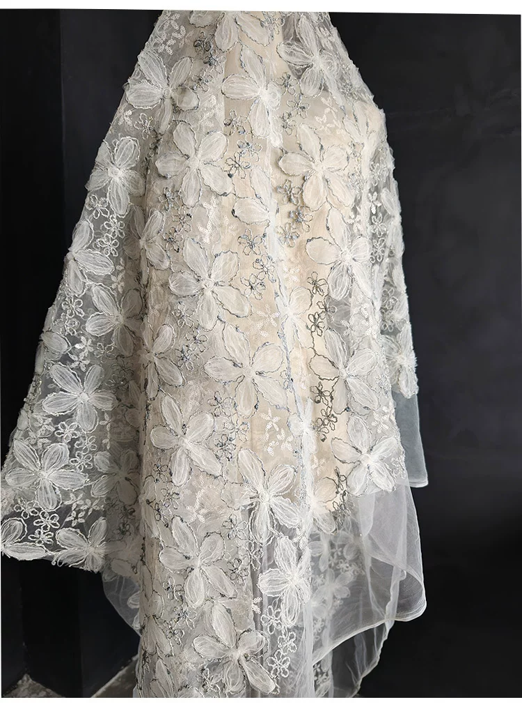 1 Yard Kain Bordir Payet Benan - Embroidery Wedding ulasan dan harga