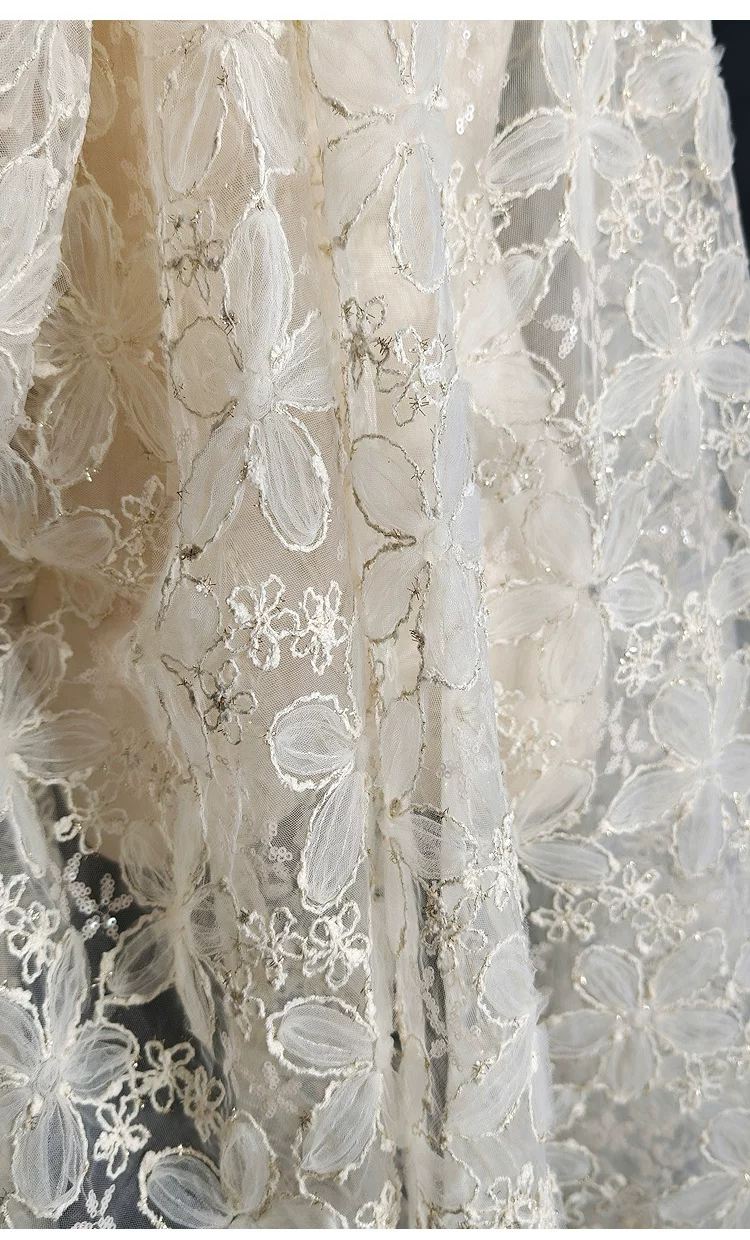 1 Yard Kain Bordir Payet Benan - Embroidery Wedding ulasan dan harga