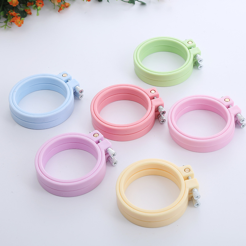 DIY plastik ABS Hoops bordir b - Stitch Marker Ring ulasan dan harga