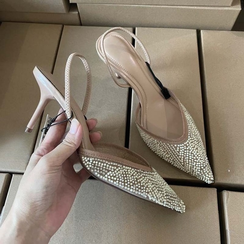 Sepatu Hak Tinggi Wanita Mewah - Embroidery Wedding ulasan dan harga