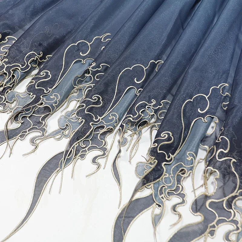 Kain Gradasi Daun Teratai Bord - Embroidery Wedding ulasan dan harga