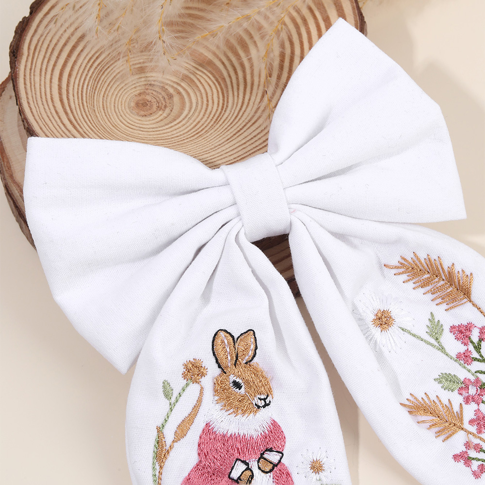 Jepit Rambut Busur Bordir Keli - Embroidery Rabbit ulasan dan harga