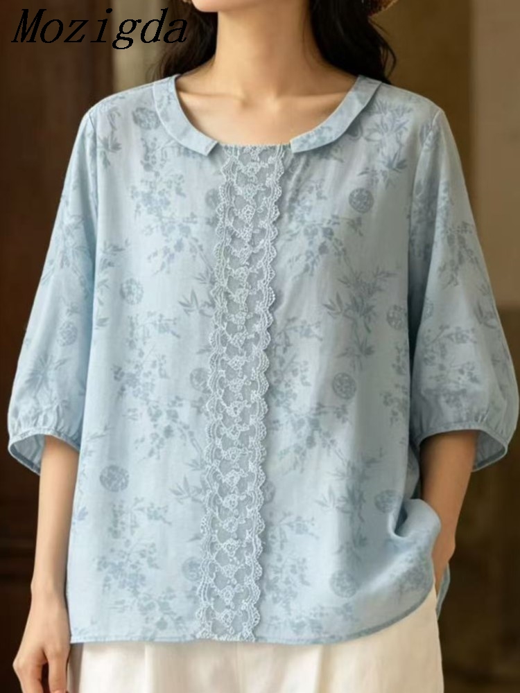Kemeja Longgar Sifon Musim Pan - Embroidery Artist ulasan dan harga