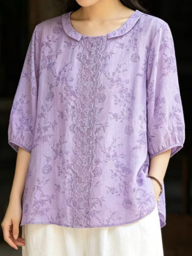 Kemeja Longgar Sifon Musim Pan - Embroidery Artist ulasan dan harga