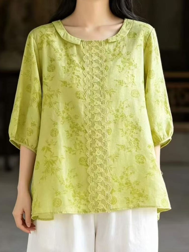 Kemeja Longgar Sifon Musim Pan - Embroidery Artist ulasan dan harga