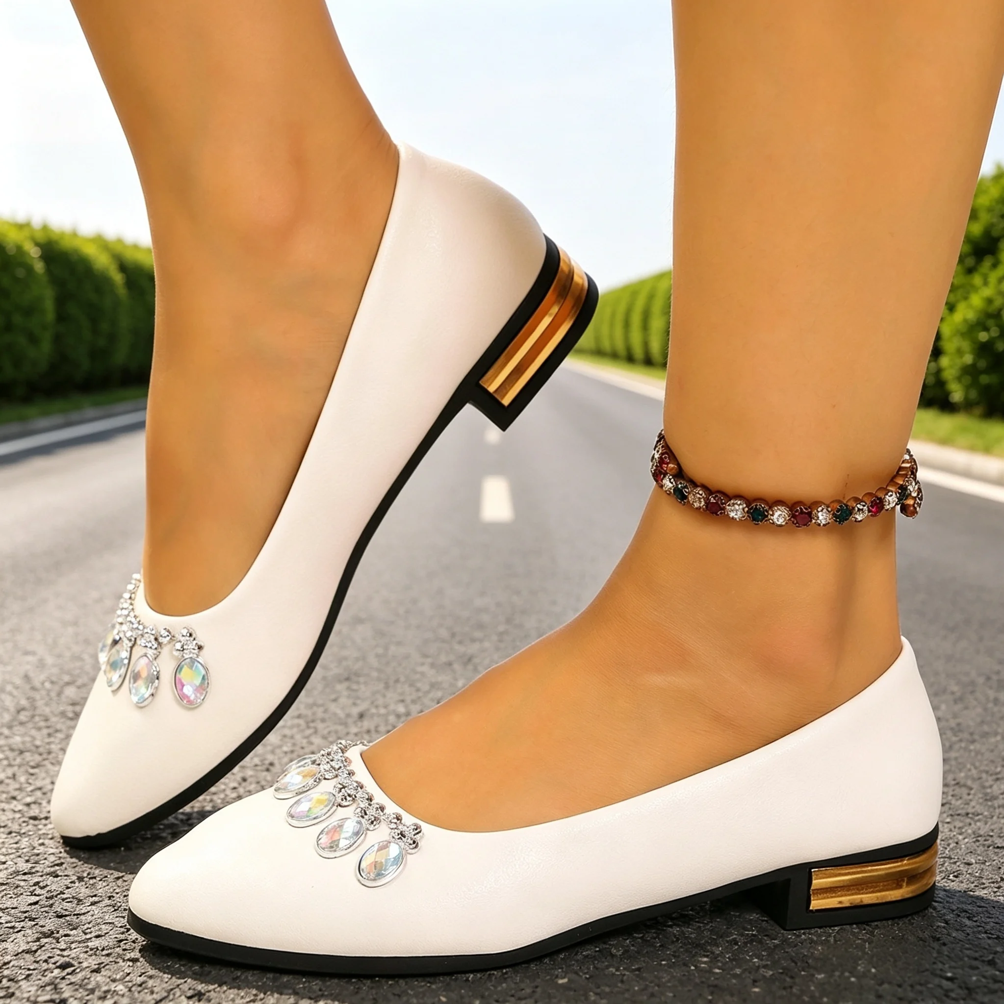Sepatu Balet Wanita Model Poin - Embroidery Flat Shoes ulasan dan harga