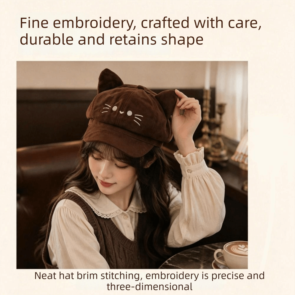 Topi Baret Bordir Telinga Kuci - Embroidery Artist ulasan dan harga