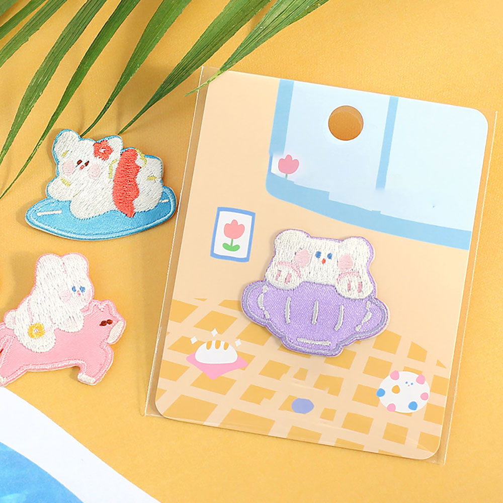 1 buah menempel pada stiker bo - Embroidery Rabbit ulasan dan harga