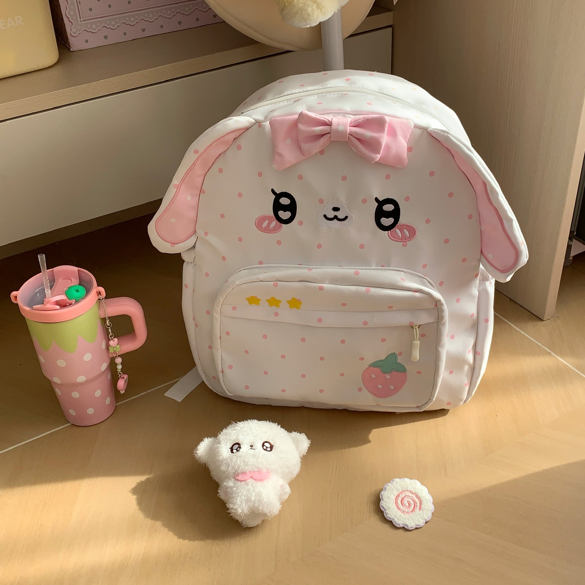 Tas Ransel Anak Perempuan Lucu - Embroidery Rabbit ulasan dan harga