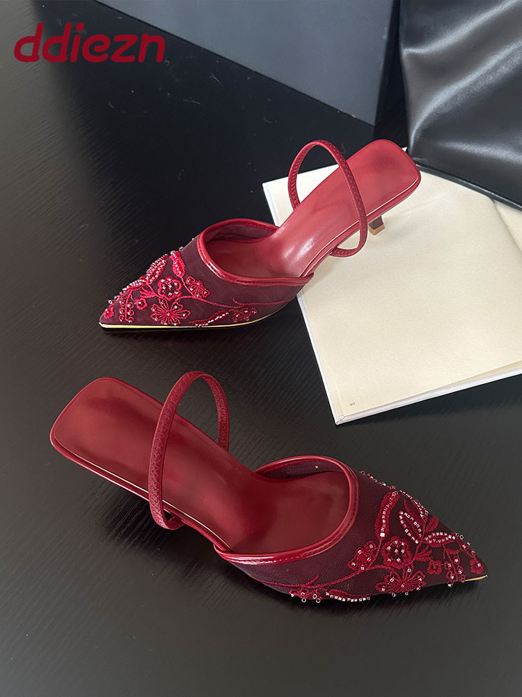 Sepatu Hak Tinggi Wanita Bordi - Embroidery Wedding ulasan dan harga