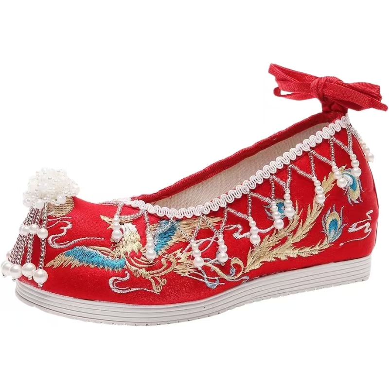 Sepatu Pengantin Wanita Merah  - Embroidery Wedding ulasan dan harga