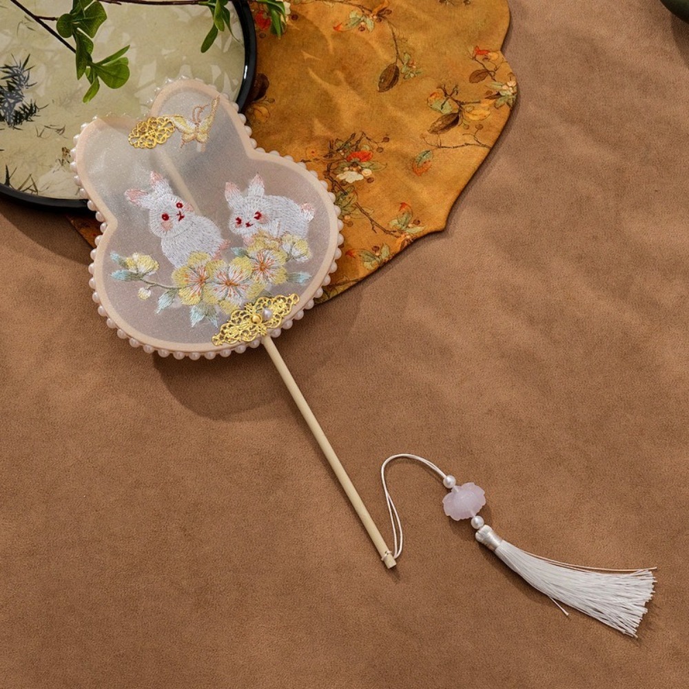 Kipas Bordir Gaya Cina Genggam - Embroidery Rabbit ulasan dan harga