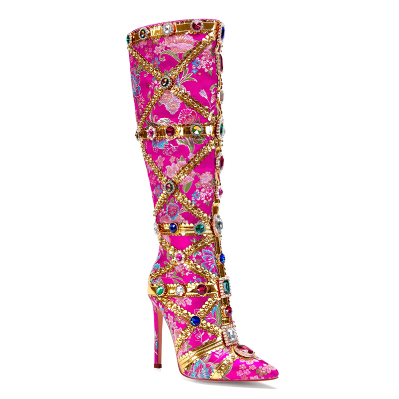 Sepatu Bot Setinggi Paha Stile - Embroidery Wedding ulasan dan harga