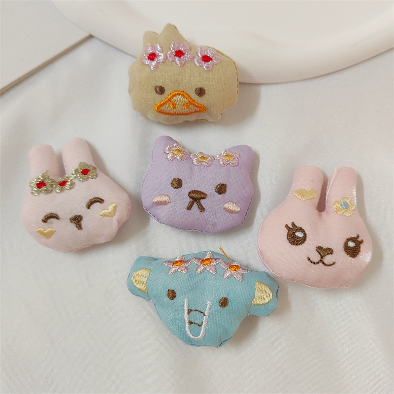 5 Buah Aksesori Kain Beruang K - Embroidery Rabbit ulasan dan harga